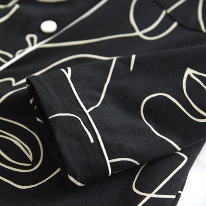 Thin Cardigan Plus Size Cotton Lapel Home Service