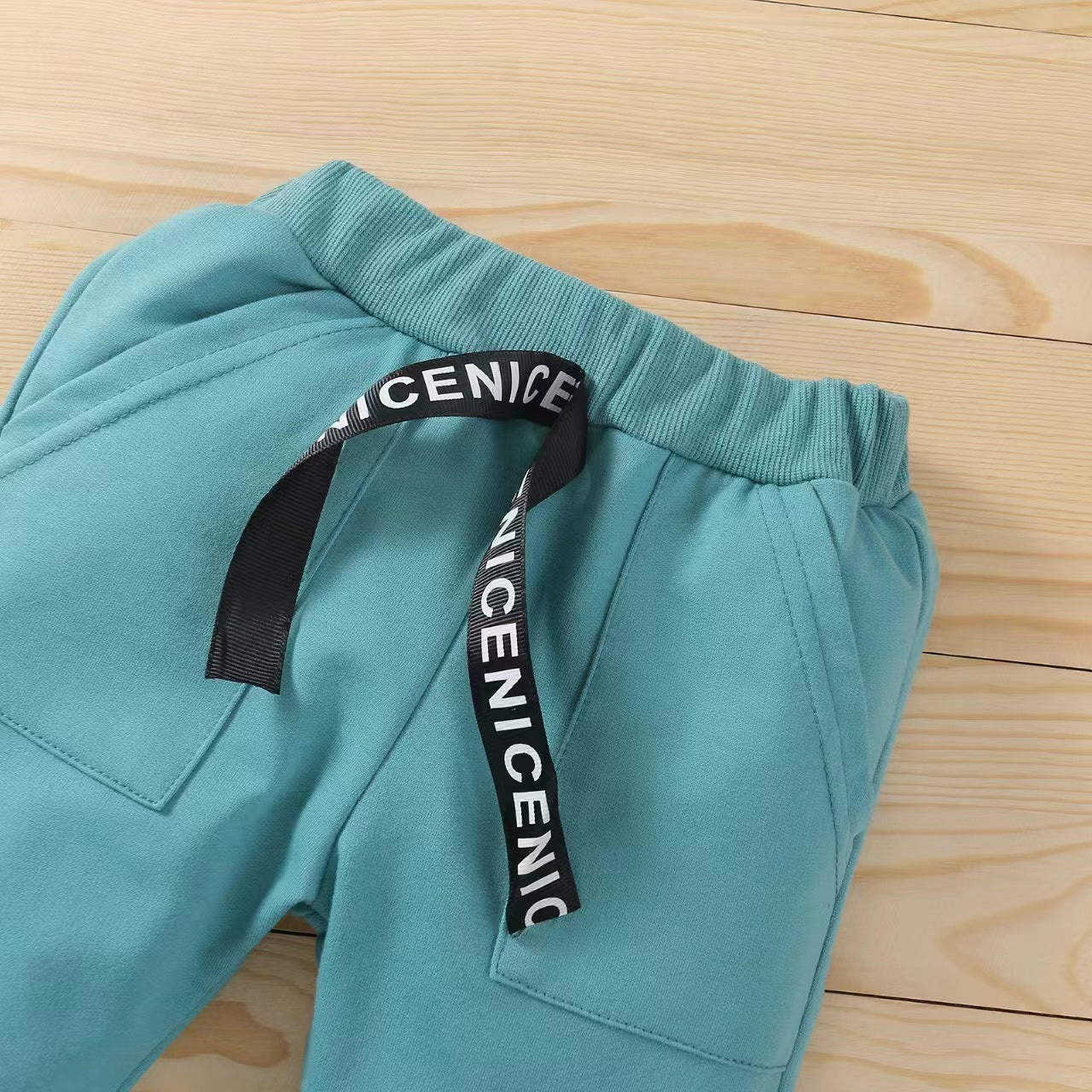 Spring And Autumn Children's Suit Hooded Two-piece Large Pocket