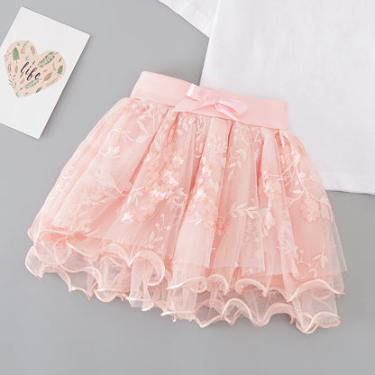 Girls All-match Net Gauze Skirt Children's Skirts