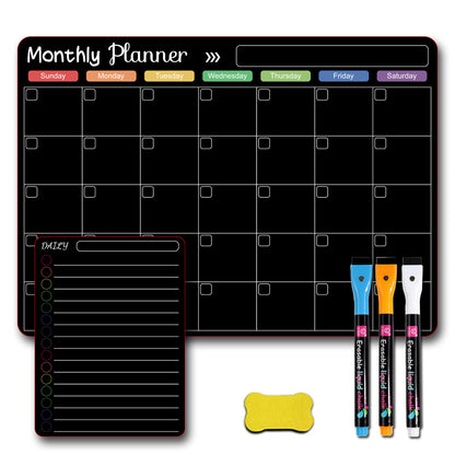 Calendar Magnetic White-board Wall Sticker Learning Schedule Refridgerator Magnets Message Board
