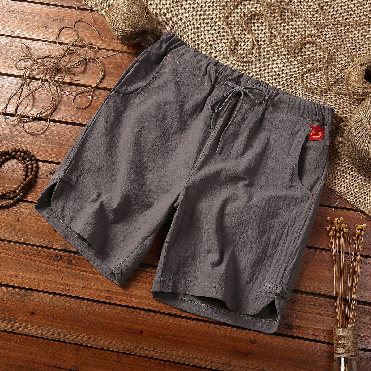Summer Plus Size Cotton And Linen Casual Shorts Breathable Men's Clothing