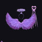 Wings Props Flower Girl Dress Up Halloween Christmas Show Feather Wings