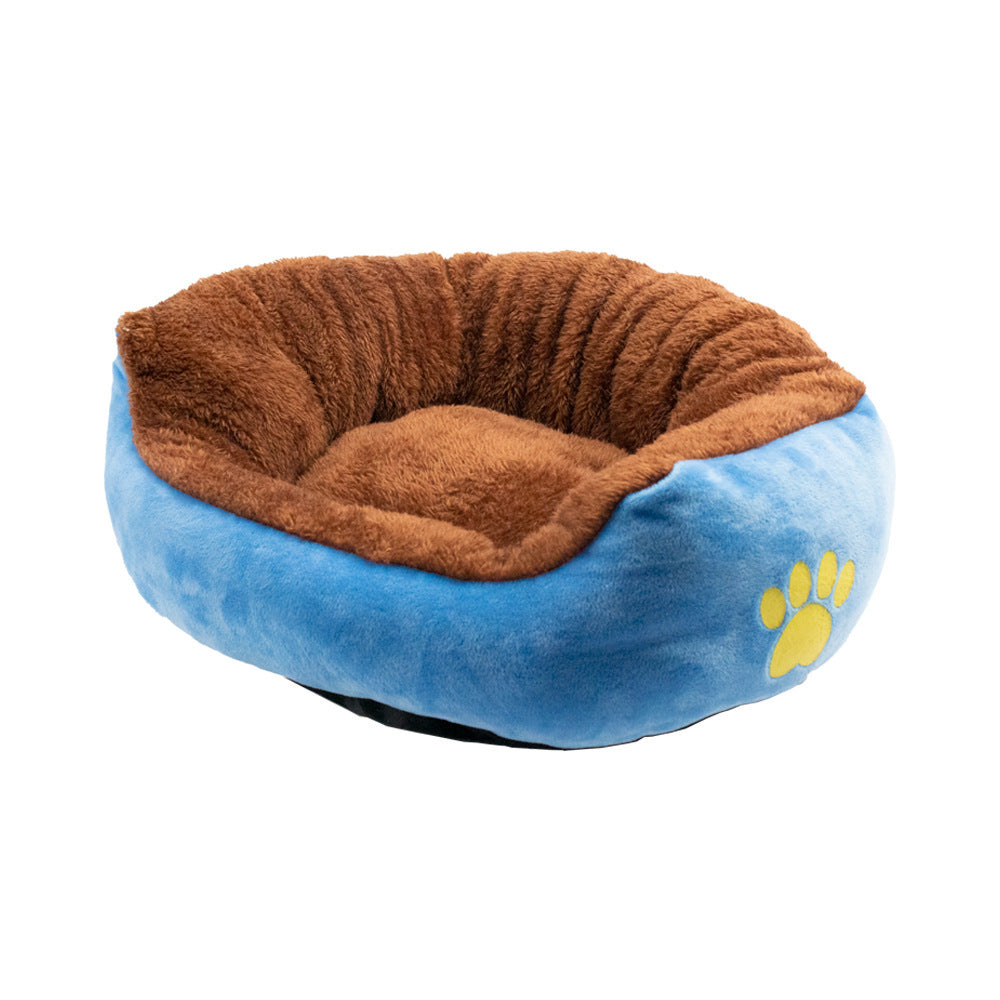 Explosive Dog Paw Print Plush Kennel Pet Sofa