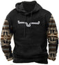 Native buffalo Printed winter Hoodie Men's fashion