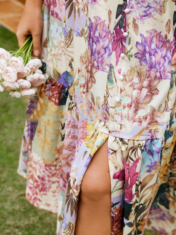 Versatile Purple Double Layer Sweet Dress