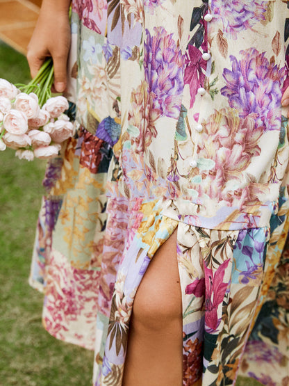 Versatile Purple Double Layer Sweet Dress