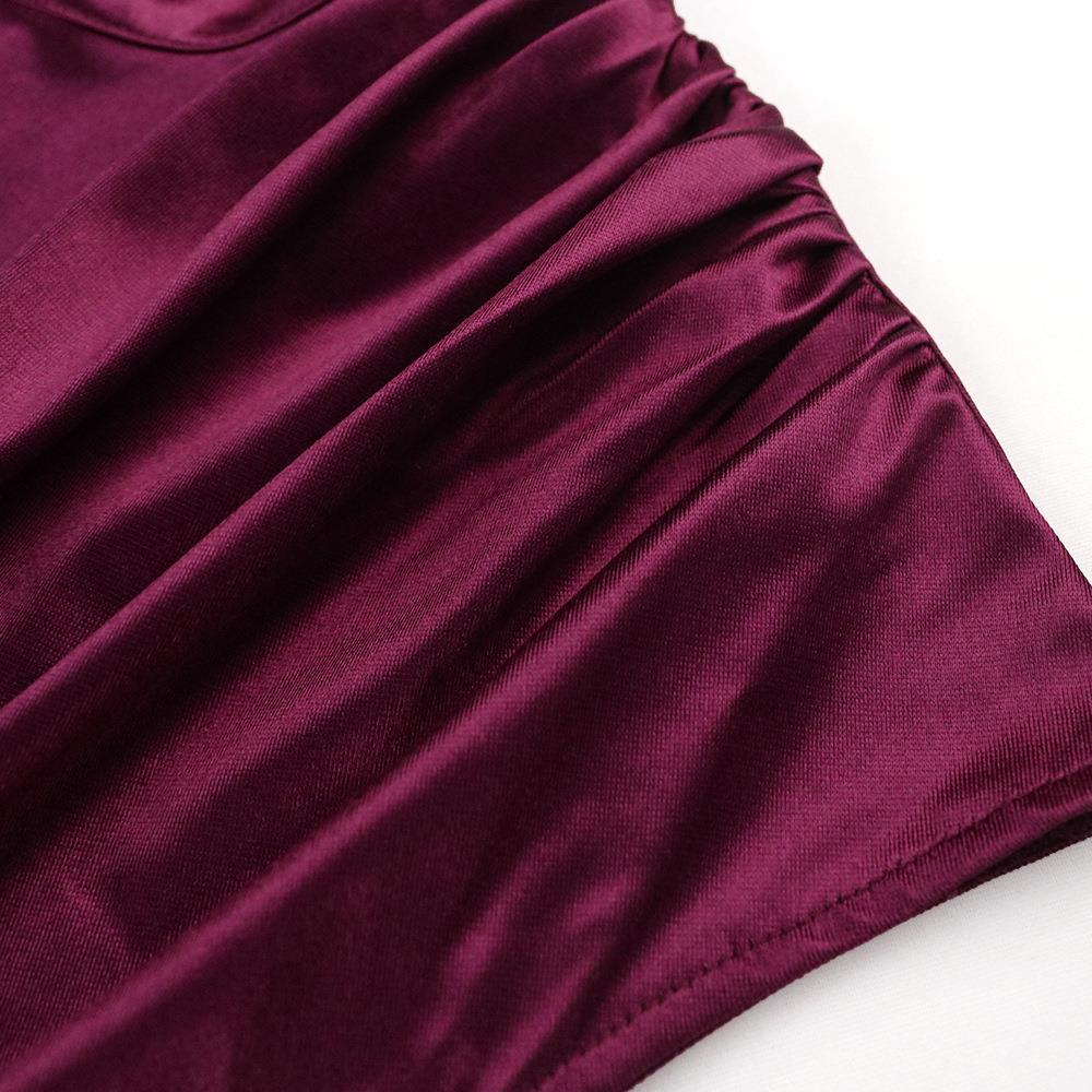 New Burgundy Cashmere Plus Size Dresses Women Dress Summer