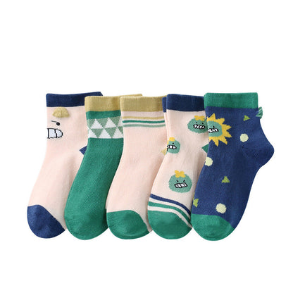 Autumn And Winter New Three-dimensional Boys And Girls Socks 5 Pairs