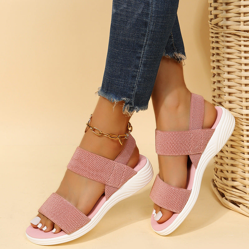 Double-strap Sandals Women Platform Beach Shoes - FLIPSTYLEZLLC
