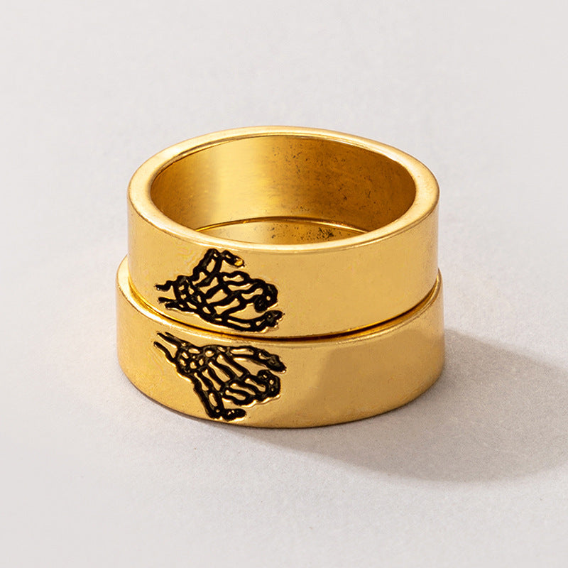 Personalized Jewelry Cartoon Love Couple Rings