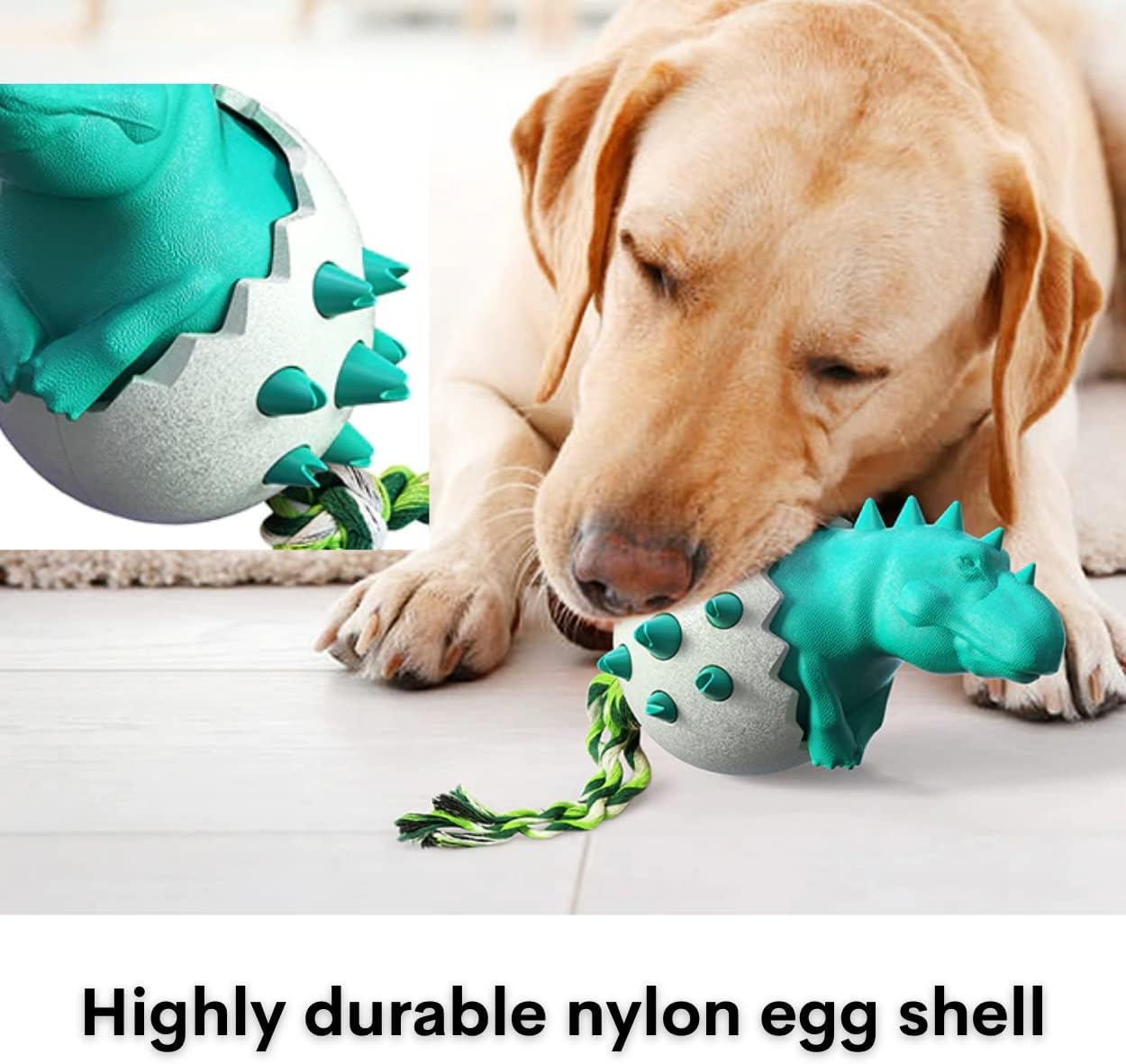 Dog Teething Toy Durable Rubber Chew Toy For Aggressive Chewers Interactive Dog Fetch Toy With Rope
