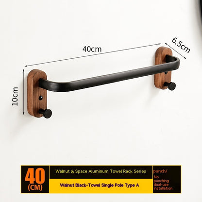 Solid Wood Towel Rack Wall Hanging Multi-bar