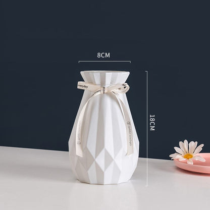 Frosted Glass Vase With Dried Flowers Indoor Table Setting