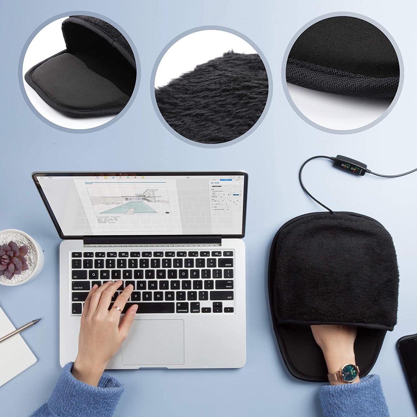 Adjustable Temperature USB Heating Cold Protection In Winter Office Heated Mouse Pad