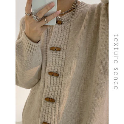Women's Winter New Horn Button Sweater