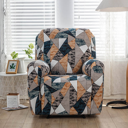 Stretch Printed Fabric All Inclusive Recliner Cover Single Seat
