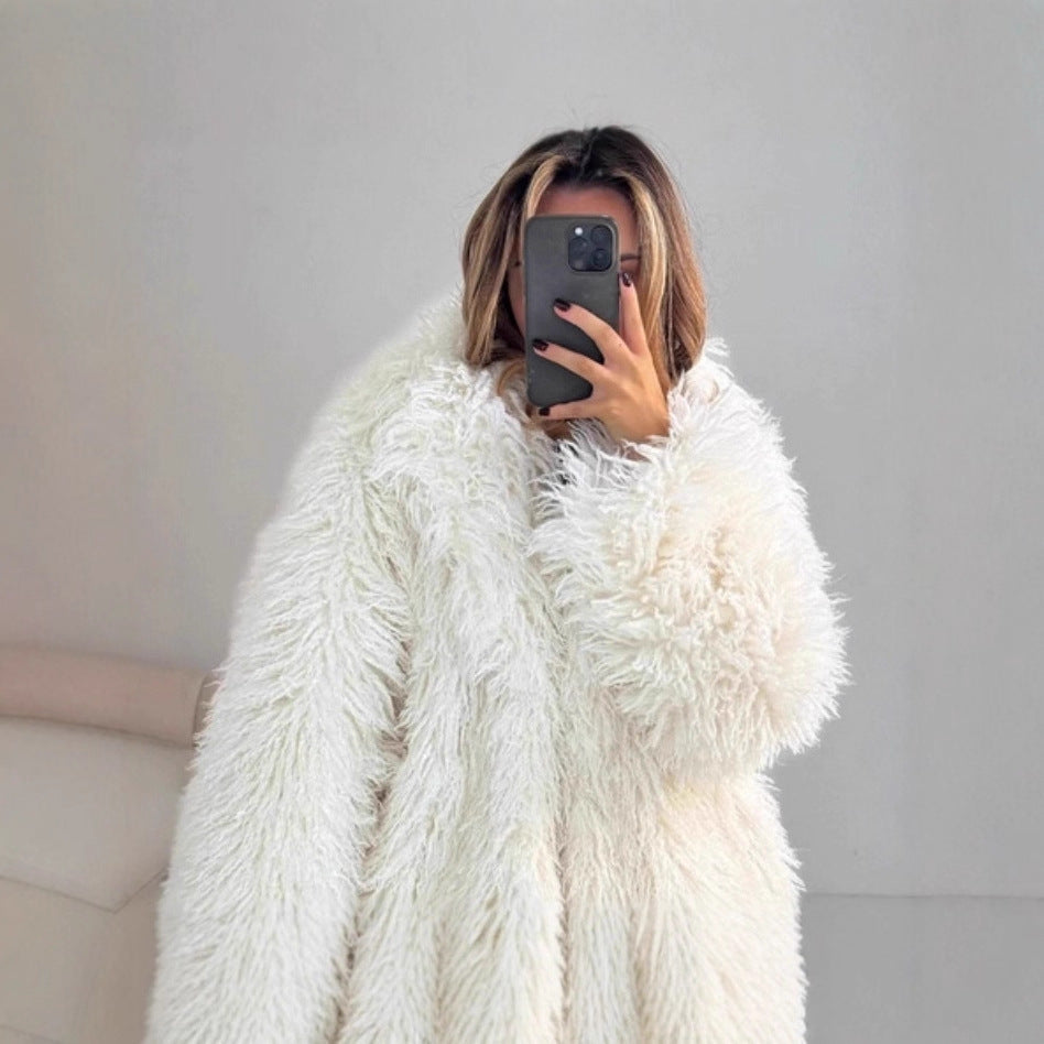 Fashion Fox Fur Fur Coat Fluffy Plush Women's Clothing