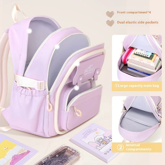 Girls' Super Lightweight Large Capacity Multi-compartment Waterproof Backpack
