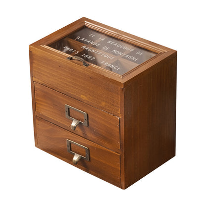 Vintage Glass Storage Box With Flip Lid