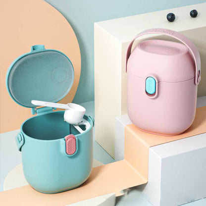Large Portable Airtight Baby Milk Powder Food Supplement Storage Rice Flour Box Spoon Cereal Infant Toddle Snacks Container