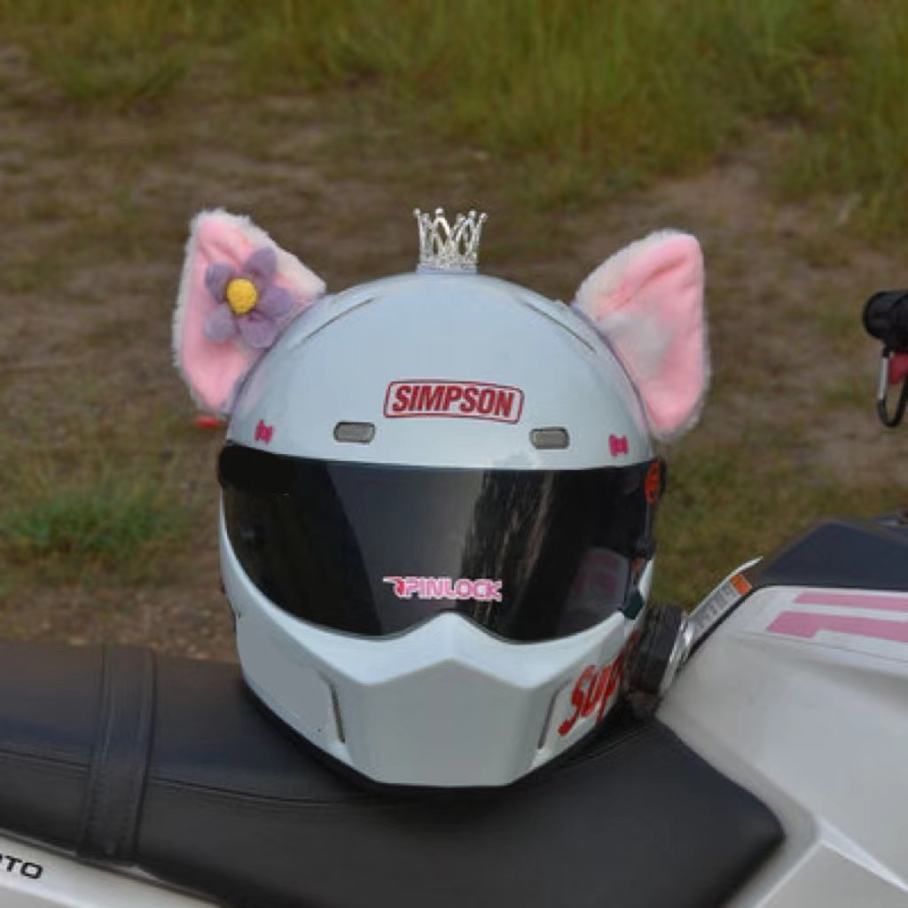 Scooter With Lights Motorcycle Shiny Veil Helmet Accessories Motorcycle Wedding Headdress