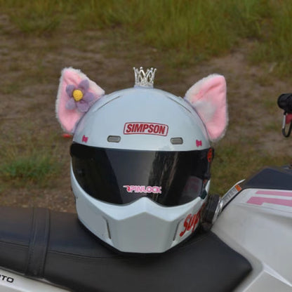 Scooter With Lights Motorcycle Shiny Veil Helmet Accessories Motorcycle Wedding Headdress