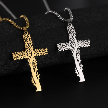 Cross Titanium Steel Pendant Personalized Men's Stainless Steel Necklace