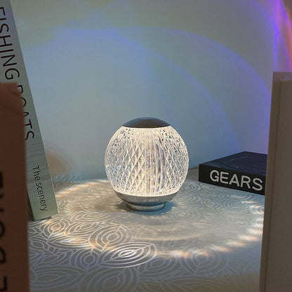 Modern Simple And Creative Crystal Spherical Table Lamp Acrylic Led Charging