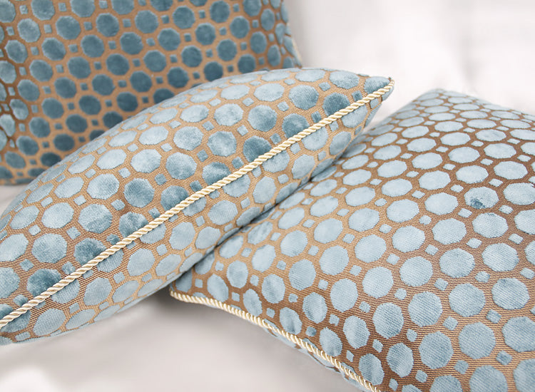 Blue Polka Dot Simple Head Of Bed Large Cushion Sofa Cushion Throw Pillow