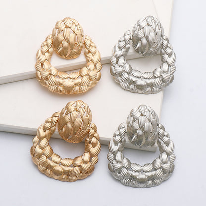 Geometric Hollow Leaf-shaped Earrings Personalized Female Earrings