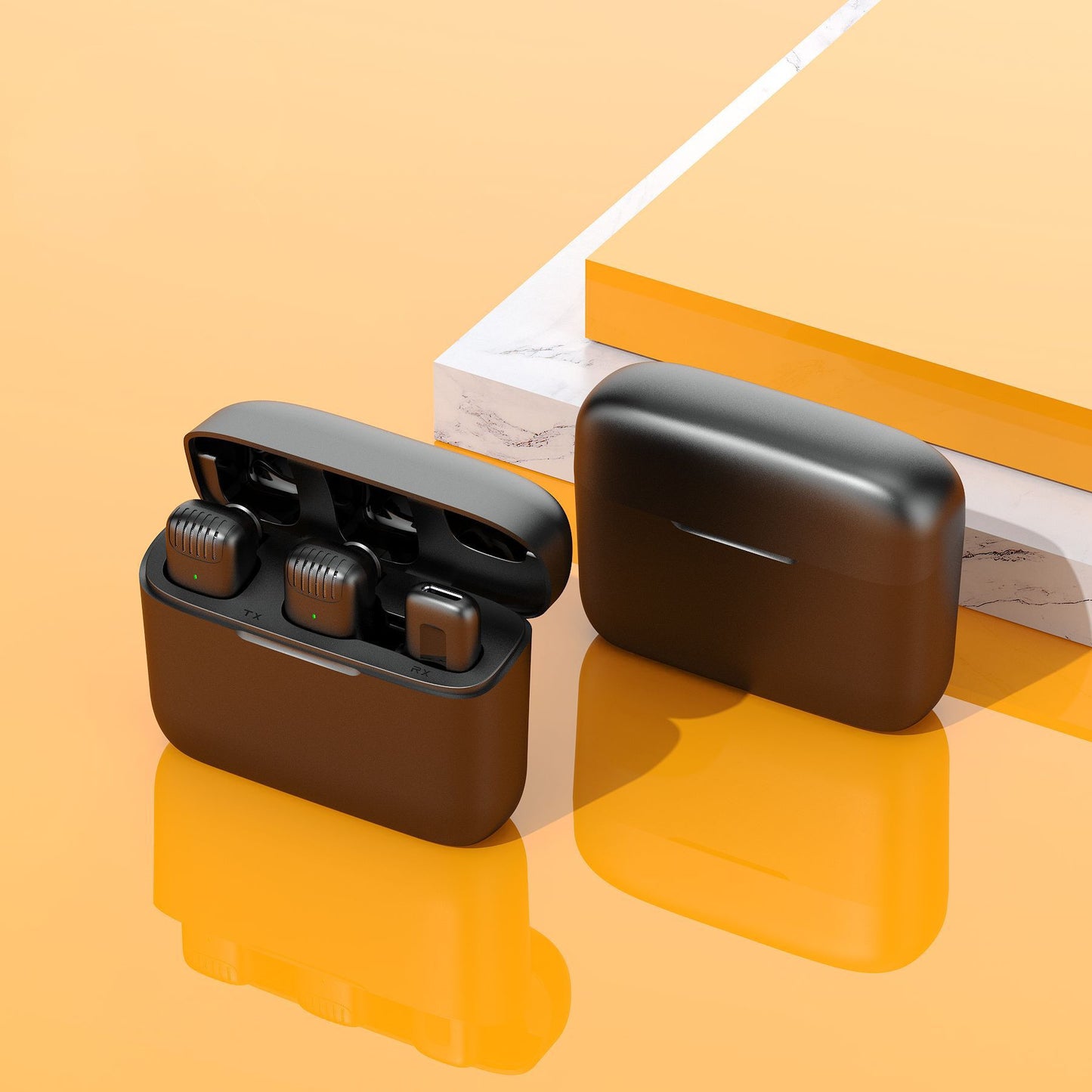 Wireless Lavalier Microphone With Charging Box Portable Storage