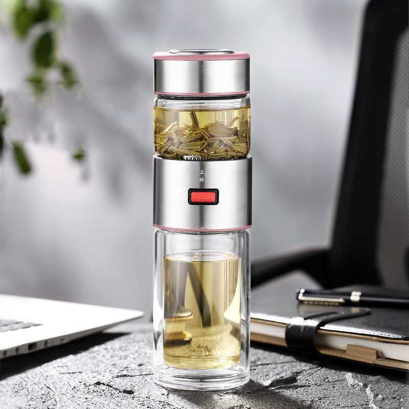 Car Tea And Water Separation Glass Portable Gift Box Set