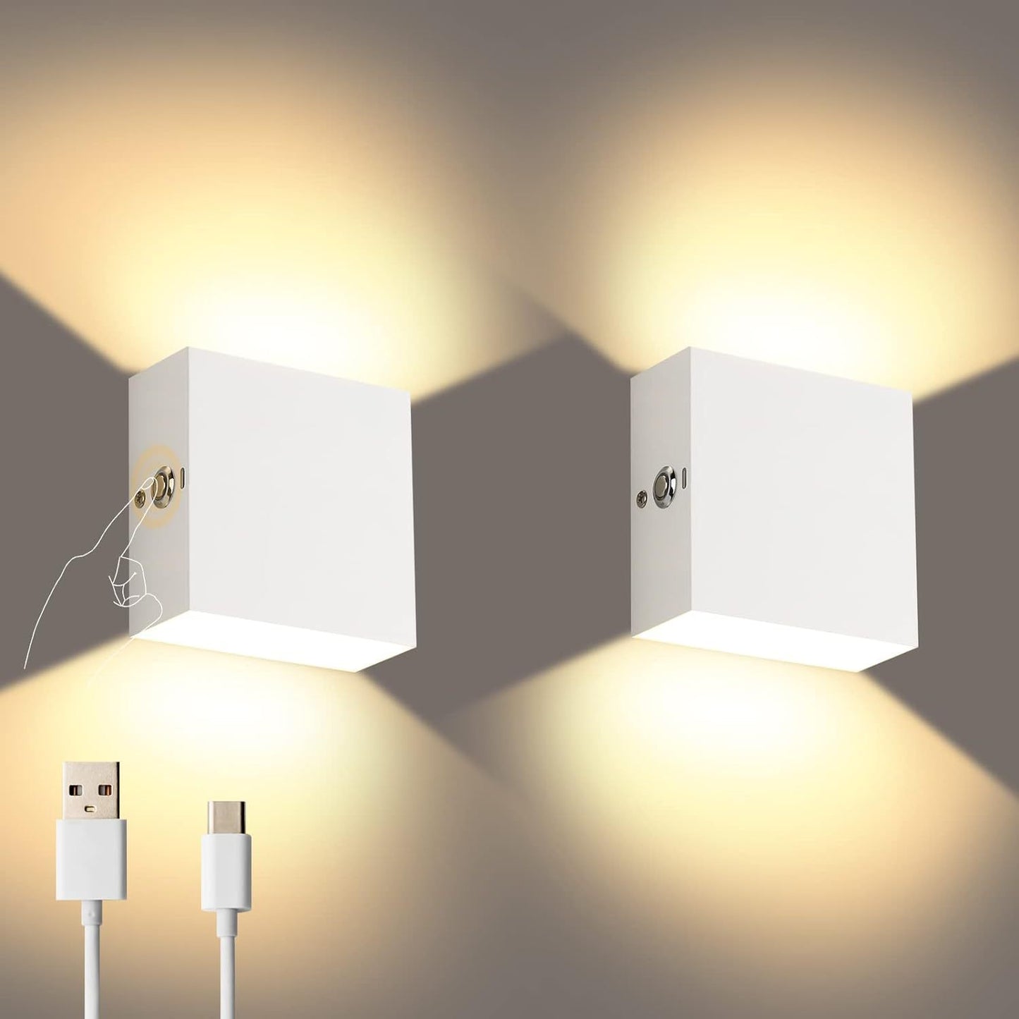Wiring Free Rechargeable Wall Lamp USB Rechargeable Wall Lamp