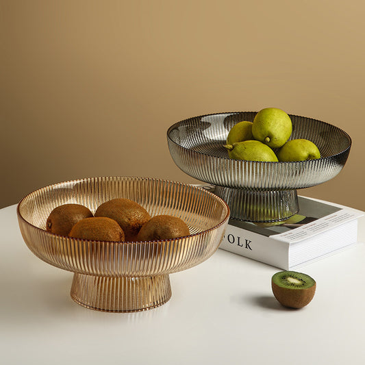 Glass Fruit Tray Living Room Coffee Table