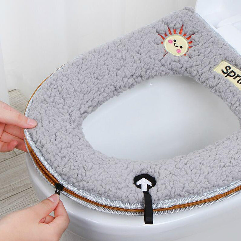 Household Toilet Washer Winter Plush Toilet Cover