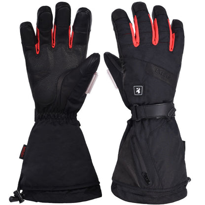 Winter Constant Temperature Ski Heating Sheepskin Gloves