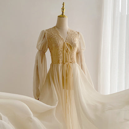 Wedding Robe Heavy Industry Luxury Noble Elegant Fairy Elegant Dress