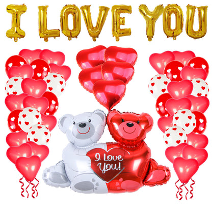 12 Inch Love Printed Balloon 18 Inch Love Hug Bear