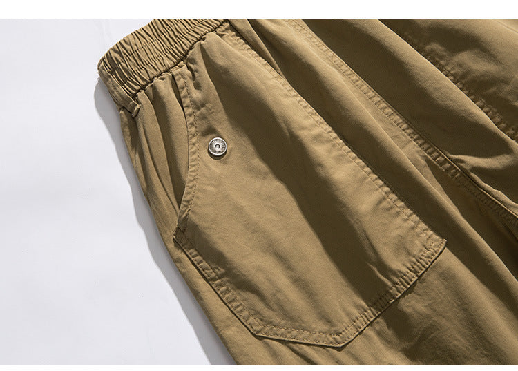 Plus Size Men's Casual Trousers With Loose Fit