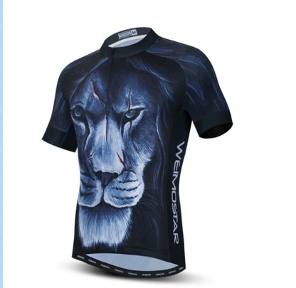 Cycling Jerseys Men 3D Lion Printing Bicycle Clothing Breathable Short Sleeve Shirts Quick Dry Bike Tops