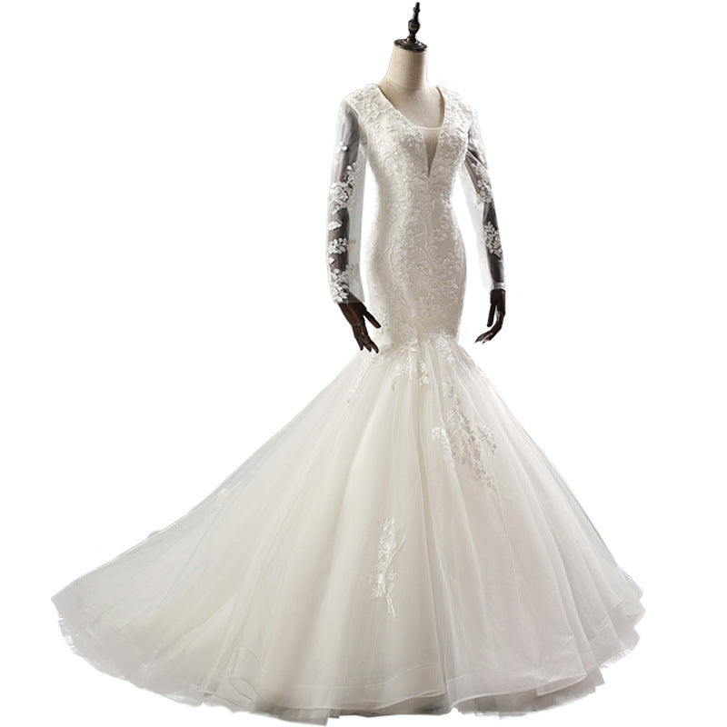 Wedding Dress Trailing Is Thin And Slim French Mermaid Skirt