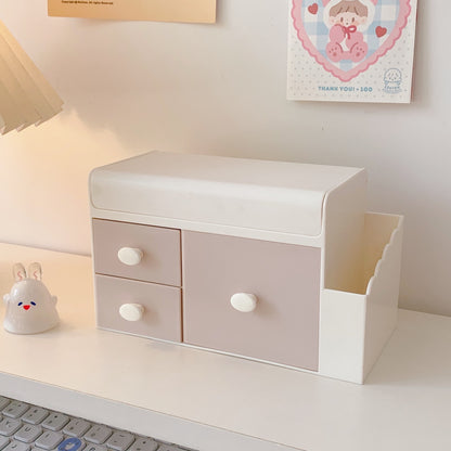 Creative Cute Desktop Storage Box Plastic Drawer Type