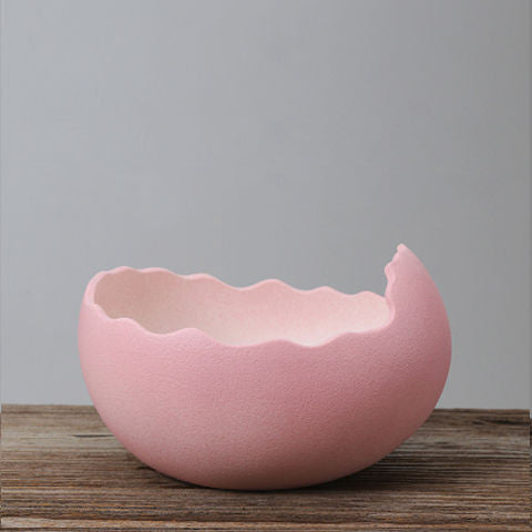 Eggshell Living Room Ceramic Hydroponic Vase Pot Desktop Flower Small And Simple Indoor Green Dill