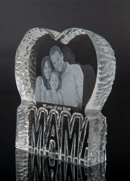 Inner Carved Heart-shaped Crystal Ornaments