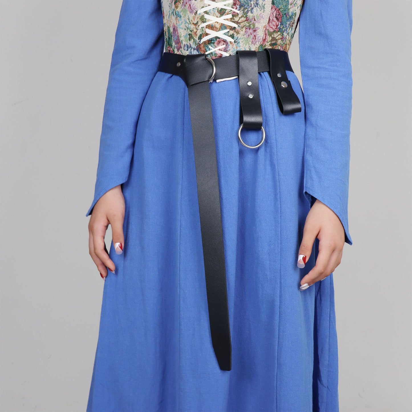 Leather Metal Double Ring Rural Clothing