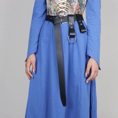 Leather Metal Double Ring Rural Clothing