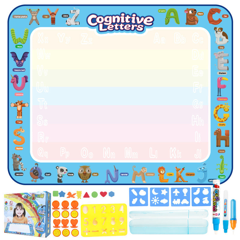 Children's Water Canvas Letters Cognitive Graffiti Mat Educational Writing Board