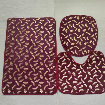 Marbled Hot Stamping Carpet Floor Mat Toilet Mat