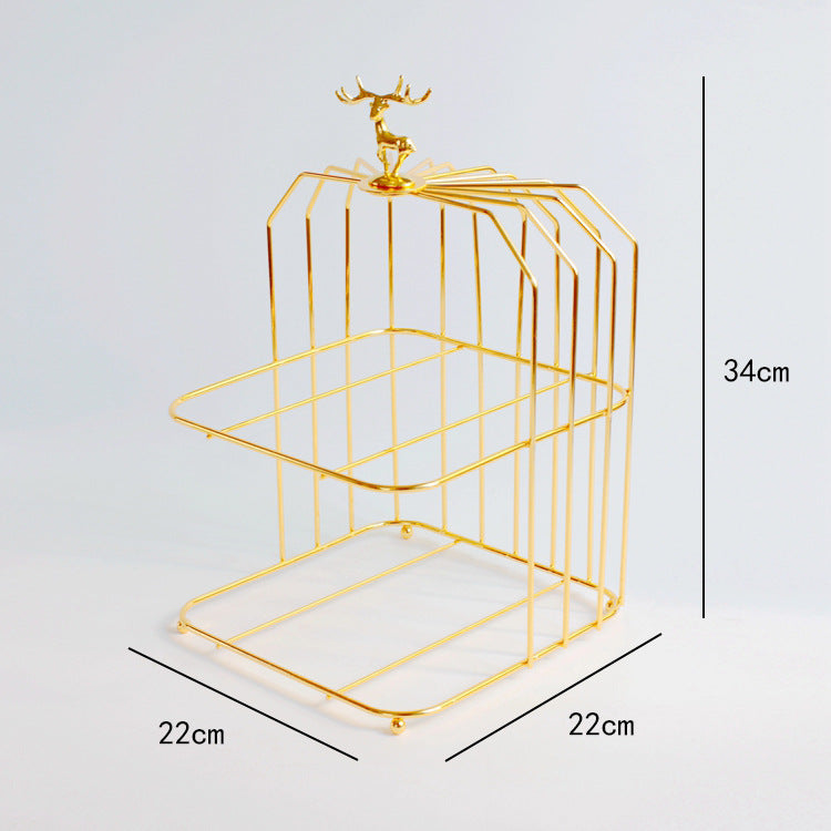Ceramic Gold Plated Ceramic Dessert Tray Table Display Rack