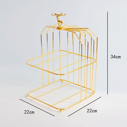 Ceramic Gold Plated Ceramic Dessert Tray Table Display Rack